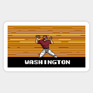 8-Bit Quarterback - Washington Sticker